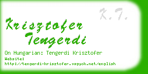 krisztofer tengerdi business card